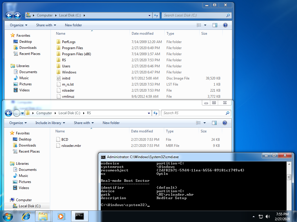 Red Star Windows boot setup
