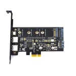 Same idea, with a Renesas controller + bonus passive SATA to M.2 passthrough.