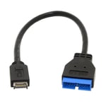 A reverse header adapter. Only one of the header's ports is supposed to work.
